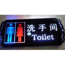 Panneau d&#39;avertissement de toilette publique en acrylique de haute qualité en plein air